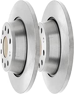 JIN & R Rear Brake Rotors Pair of 2 Driver and Passenger Side Replacement for Audi A3 Quattro A3 Sportback e-tron VW Passat GTI Eos Beetle e-Golf SportWagen Golf Alltrack 2010-2014 Jetta V6 R44433PR