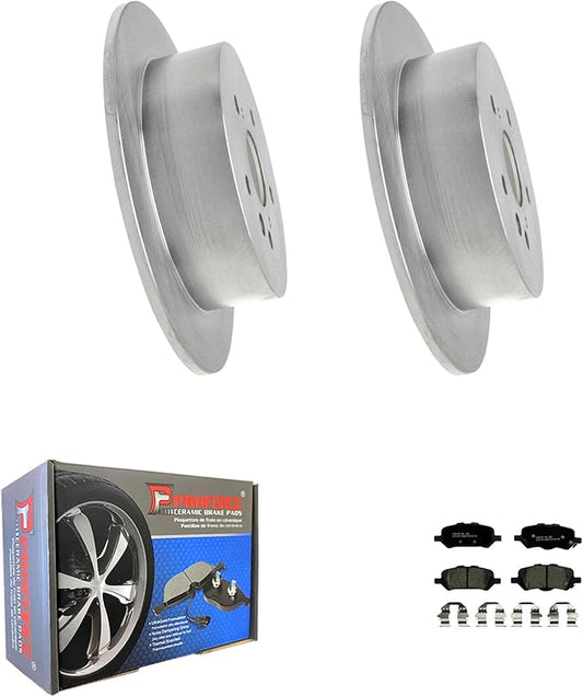 JIN & R  Rear QUALITY Brake Rotors and Ceramic Pads Kit For Toyota Venza 2009 2010 2011 2012 2013 2014 2015 2016|31532 D1402