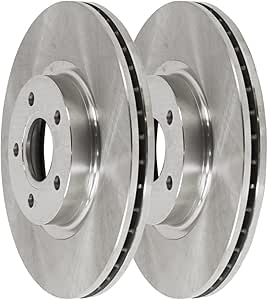 JIN & R Front Brake Rotors Pair of 2 Driver and Passenger Side Replacement for 2012 2013 2014 2015 2016 2017 2018 Ford Focus 2013-2018 C-Max 1.0L 2.0L FWD R64183PR