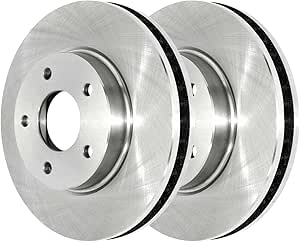 JIN & R  Front Brake Rotors Pair of 2 Driver and Passenger Side Replacement for 2007-2012 Dodge Caliber 2008-2017 Mitsubishi Lancer 1.8L 2.0L 2.4L AWD FWD R63039PR