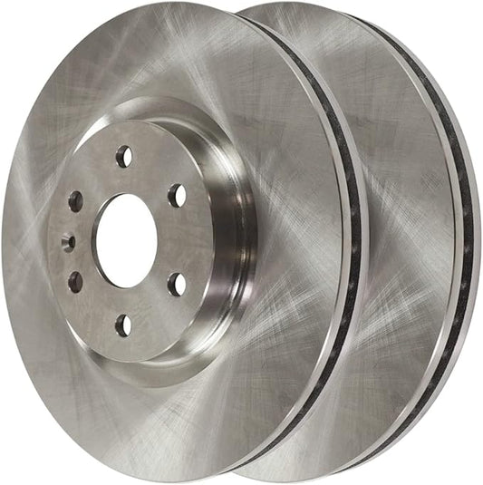 JIN & R  Front Brake Rotors Pair of 2 Driver and Passenger Side Replacement for 2010-2016 Cadillac SRX 2011 Saab 9-4X 2.8L 3.0L 3.6L V6 AWD FWD R65179PR