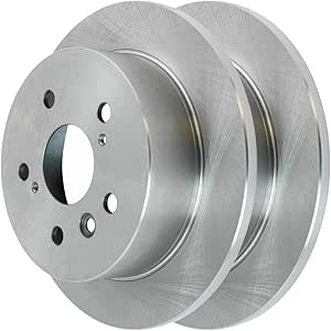 JIN & R Rear Brake Rotors Pair of 2 Driver and Passenger Side Replacement for 2002-2006 Toyota Camry 2004-2008 Solara 2005-2007 Avalon 2002-2003 Lexus ES300 2004-2006 ES330 3.3L 3.5L V6 FWD R41324PR