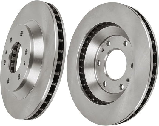 JIN & R 2PCS Front Disc Brake Rotors Kit Fit for Equator 2009-2012, Frontier 2005-2023, Pathfinder 2005-2012, Xterra 2005-2015, Replacement 55069(ok)
