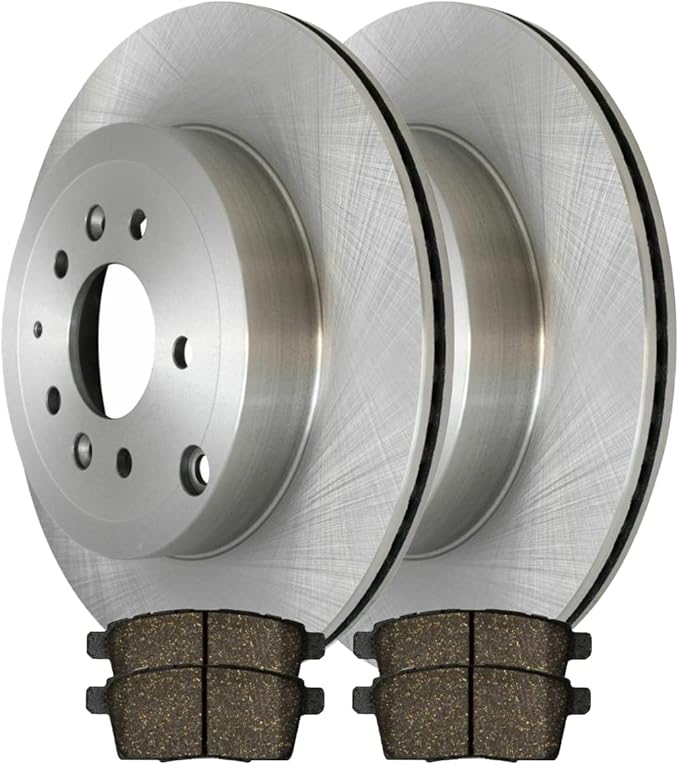 JIN & R Rear Brake Kit Rotors and Ceramic Pads Pair of 2 Driver and Passenger Side Replacement for 2007-2015 Mazda CX-9 3.5L 3.7L V6 AWD FWD CBO414821259CCX