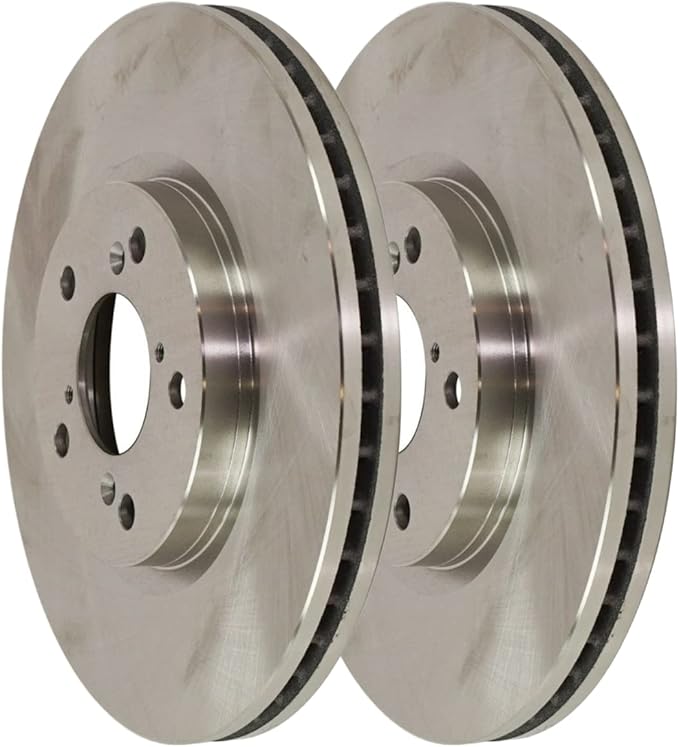JIN & R Front Brake Rotors Pair of 2 Driver and Passenger Side Replacement for 2006-2014 Honda Ridgeline 3.5L V6 AWD R41404PR