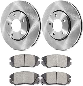 JIN & R Front Brake Rotors For 2009 Ford F150 7 Lug Replacement Geomet Coated OE Disc Brake Rotors #54168(ok)