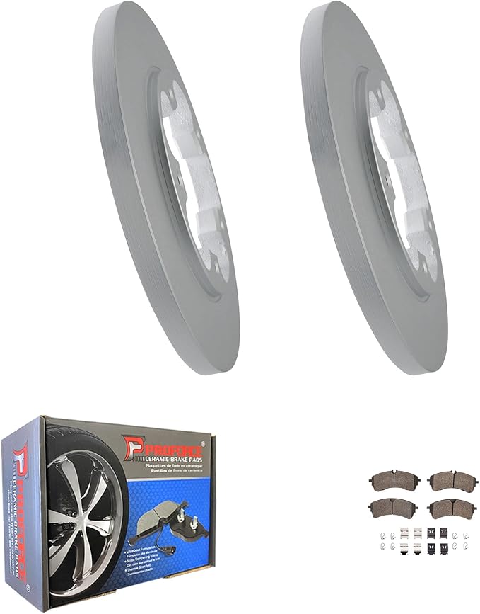 JIN & R Rear Brake Rotors and Ceramic Pads Kit For Ford Transit-350 2020|5 Lug|681939 D2280