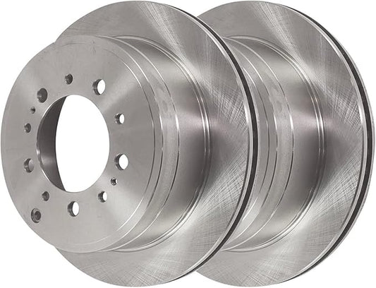 Rear Brake Rotors Pair of 2 Driver and Passenger Side Replacement for 2007-2021 Toyota Tundra 2008-2011 2013-2021 Land Cruiser 2008-2022 Sequoia 2008-2011 2013-2021 Lexus LX570 4WD