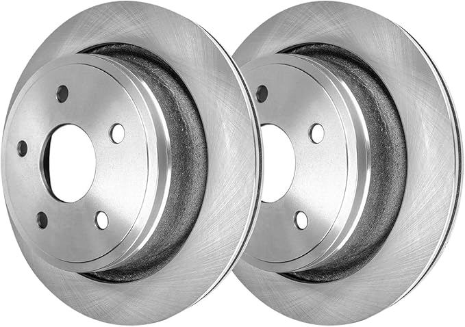 JIN & R Rear Brake Rotors Pair of 2 Driver and Passenger Side Replacement for 2002-2018 Ram 1500 2004-2009 Dodge Durango 2007-2009 Chrysler Aspen 3.0L 3.6L 3.7L 4.7L 5.7L 5.9L V6 V8 4WD RWD