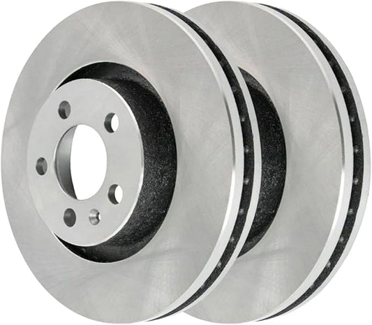 JIN & R Front Brake Rotors Pair of 2 Driver and Passenger Side Replacement for 1999-2001 2002 2003 2004 2005 2006 VW Golf Jetta 1999-2010 Beetle 1.8L 1.9L 2.0L 2.5L 2.8L V6 FWD R44170PR
