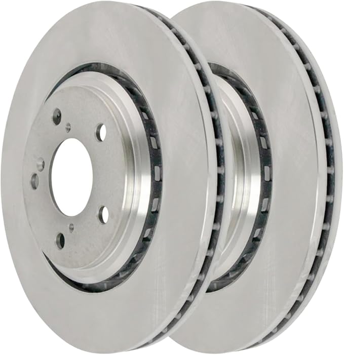 JIN & R  Pair of 2 Front Brake Rotors Driver and Passenger Side Replacement for 2015-2022 Honda Odyssey 2016-2022 Pilot 2017-2022 Ridgeline 2019-2022 Passport 2017-2020 Acura MDX AWD FWD R1081055PR