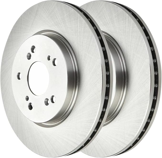 JIN & R Front Brake Rotors Pair of 2 Driver and Passenger Side Replacement for 2007-2016 Honda CR-V 2010-2011 Accord Crosstour 2012-2015 Crosstour 2007-2012 Acura RDX 2.4L 3.5L 4WD AWD FWD R41457PR