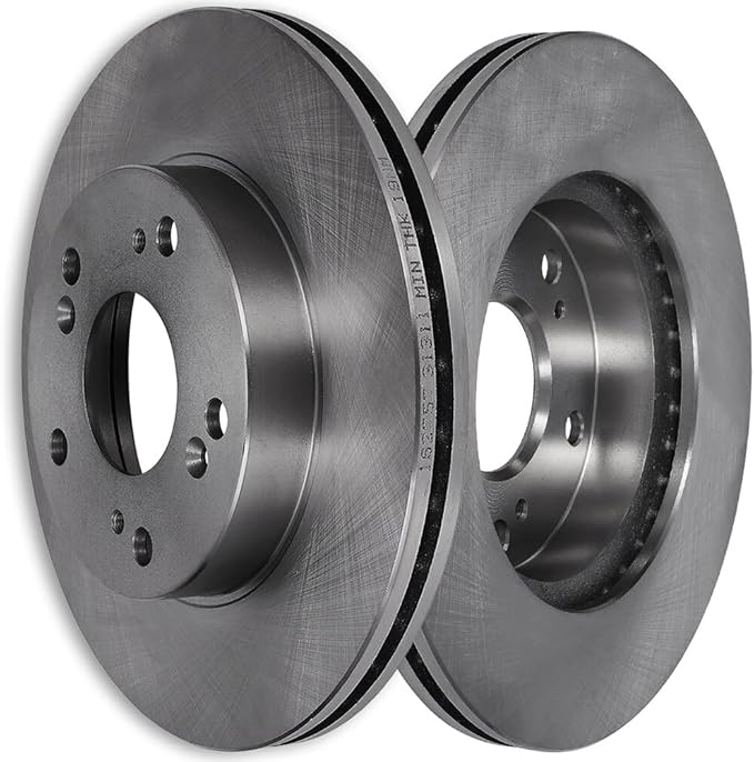 JIN & R Front Brake Rotors Pair of 2 Driver and Passenger Side Replacement for 2006-2011 Honda Civic 2011-2015 CR-Z 2002-2006 Acura RSX 1.3L 1.5L 1.8L 2.0L FWD R41313PR