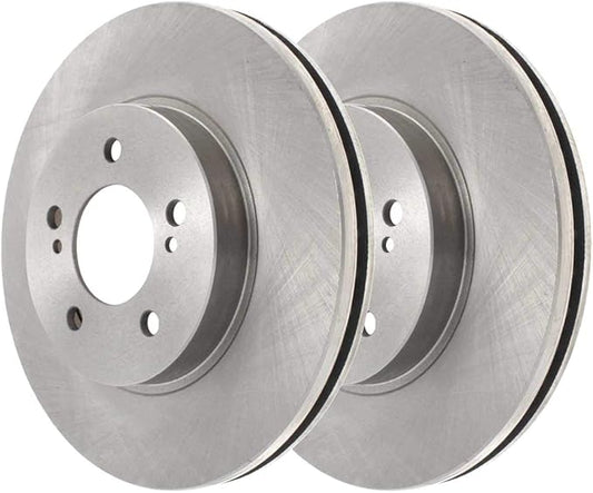 JIN & R Front Brake Rotors Pair of 2 Driver and Passenger Side Replacement for 2000-2005 Toyota Celica 2003-2008 Corolla Matrix 2005-2010 Scion tC 2003-2008 Pontiac Vibe 1.8L 2.4L AWD FWD R41272PR