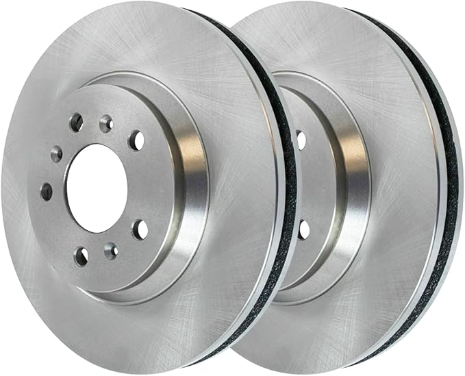 JIN & R Front Brake Rotors Pair of 2 Driver and Passenger Side Replacement for 2006-2007 Chevrolet Monte Carlo 2006-2013 Impala 2014-2016 Impala Limited 2006-2011 Buick Lucerne 3.5L V6 FWD R65128PR