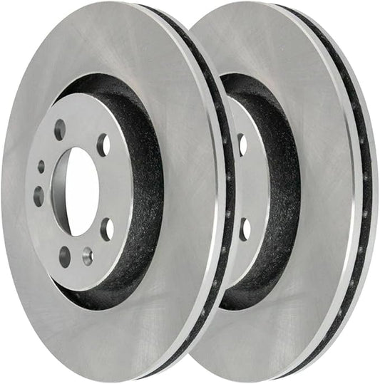 JIN & R Front Brake Rotors Pair of 2 Driver and Passenger Side Replacement for 1998-2010 VW Beetle 1999-2006 Golf Jetta 2007-2009 Jetta City 2007-2009 Golf City 1.8L 1.9L 2.0L 2.5L 2.8L FWD R44145PR