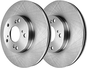 JIN & R Front Brake Rotors Pair of 2 Driver and Passenger Side Replacement for Acura ILX CSX Honda CR-Z Fit 1998-2017 Accord 2003-2011 Element 2006-2011 2013-2022 Civic 2019-2022 Insight V6 R41259PR