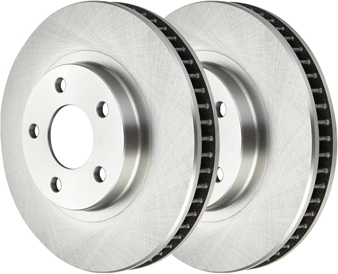 JIN & R Front Brake Rotors Pair of 2 Driver and Passenger Side Replacement for Cadillac DeVille Eldorado Seville Buick Park Avenue LeSabre Riviera Oldsmobile Aurora Chevrolet Impala V6 FWD R65036PR