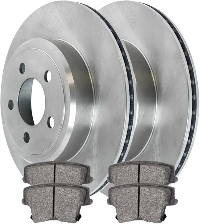 JIN & R Rear Brake Kit Rotors and Ceramic Pads Pair of 2 Driver and Passenger Side Replacement for 2005-2008 Dodge Magnum 2006-2014 Charger 2009-2014 Challenger 2005-2014 Chrysler 300 SCD1057R63026