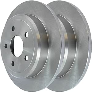 JIN & R Rear Brake Rotors Pair of 2 Driver and Passenger Side Replacement for 2005-2010 Jeep Grand Cherokee 2006-2010 Commander 3.0L 3.7L 4.7L 5.7L V6 V8 4WD AWD RWD R63029PR