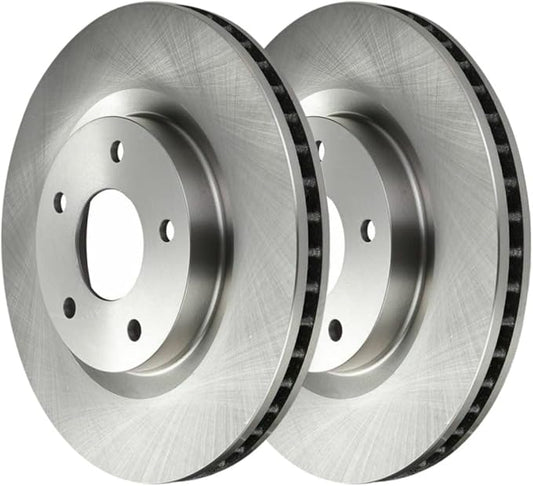 JIN & R  Front Brake Rotors Pair of 2 Driver and Passenger Side Replacement for 2007 2008 2009 2010 2011 2012 Nissan Sentra 2008-2013 Rogue 2014-2015 Rogue Select 2.5L AWD FWD R41514PR