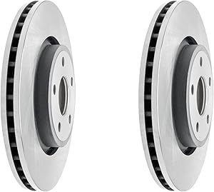 JIN & R Front Brake Rotors 350mm Diameter Pair Driver Passenger Side Replacement for 2011-2021 Jeep Grand Cherokee 2022 Grand Cherokee WK 2011-2022 Dodge Durango PR63066DSZPR