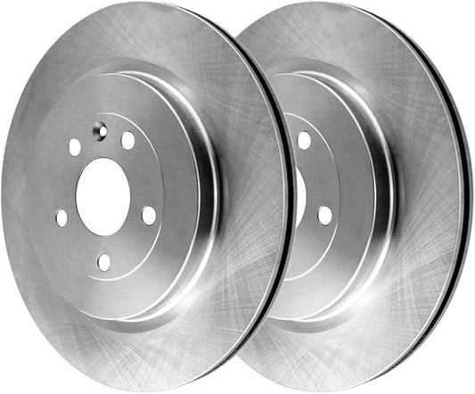 JIN & R Rear Brake Rotors Pair of 2 Driver and Passenger Side Replacement for Lincoln MKS5PR MKT Ford Flex 2013-2019 Explorer Police Interceptor Utility Taurus Police Interceptor Sedan V6 AWD R78098 #54189(ok)