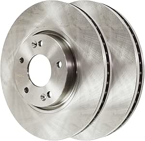 JIN & R  Front Brake Rotors Pair of 2 Driver and Passenger Side Replacement for 2010-2011 Kia Soul 2010-2013 Forte 2010-2013 Forte Koup 2012-2014 Forte5 1.6L 2.0L 2.4L FWD BRKPKG0168