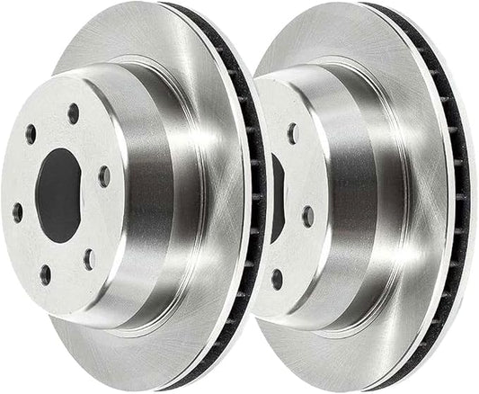 JIN & R Rear Brake Rotors Pair of 2 Driver and Passenger Side Replacement for GMC Savana 1500 Sierra 1500 Yukon XL 1500 Chevrolet Tahoe Suburban 1500 Silverado 1500 2003-2014 Express 1500 R65086PR