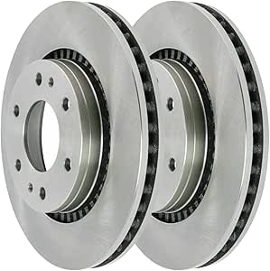 JIN & R Front Brake Rotors Pair of 2 Driver and Passenger Side Replacement for Saab 9-7x Chevrolet SSR Trailblazer EXT Buick Rainier Isuzu Ascender GMC Envoy XL Envoy XUV 2005-2009 Envoy V8 R65081PR