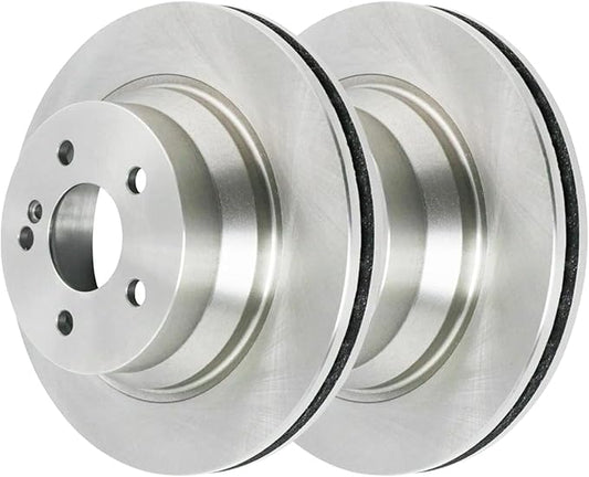 JIN & R  Rear Brake Rotors Pair of 2 Driver and Passenger Side Replacement for Mercedes E400 GLK250 CLS400 E550 E500 E55 AMG E320 2006 CLS500 2006-2016 E350 2007-2011 CLS550 2010-2015 GLK350 R44249PR