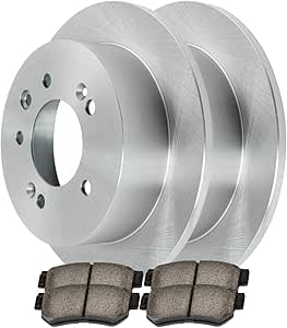 Rear Brake Kit Rotors and Ceramic Pads Pair of 2 Driver and Passenger Side Replacement for 2007 2008 2009 2010 Hyundai Elantra 2.0L FWD CBO41454813CEL