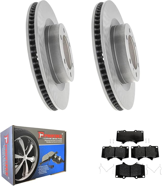 JIN & R Front QUALITY Brake Rotors and Ceramic Pads Kit For Toyota 4Runner 2010 2011 2012 2013 2014 2015 2016 2017 2018 2019 2020 2021 2022|31554 D976