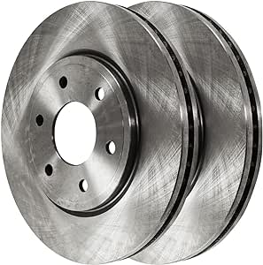 JIN & R Front Brake Rotors Pair of 2 Driver and Passenger Side Replacement for 2005-2012 Nissan Pathfinder 2005-2015 Xterra 2005-2023 Frontier 2009-2012 Suzuki Equator 3.8L 4.0L V6 4WD RWD R41414PR