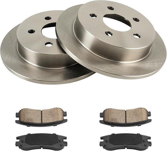 JIN & RRear Brake Kit,OE Brake Rotors and Ceramic Brake Pads Fits for Impala 2000-2005,Monte Carlo 2000-2005,Grand Prix 1997-2003,Regal 1997-2004,Montana 2002-2004,OEM#55039+D698