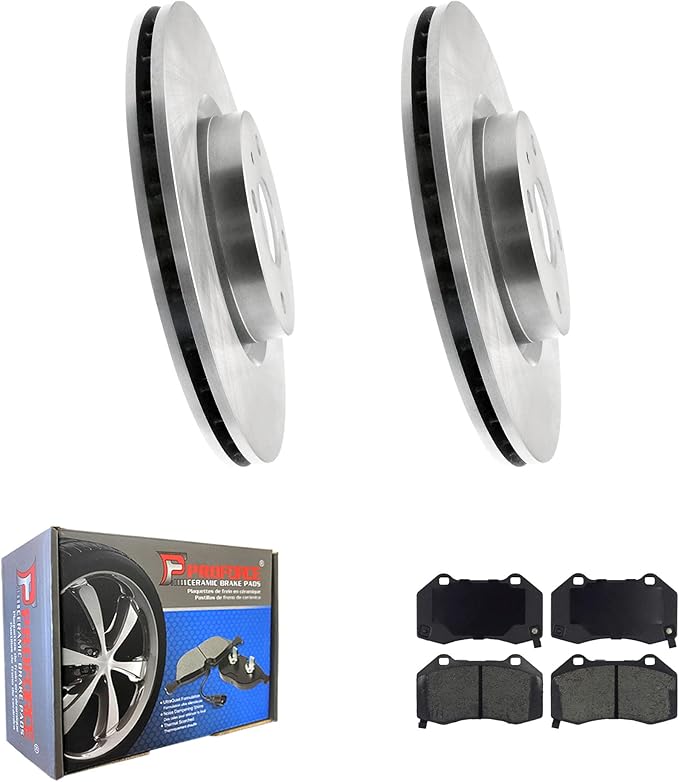 JIN & R Front QUALITY Brake Rotors and Ceramic Pads Kit For Mazda MX-5 Miata 2016 2017 2018 2019 2020 2021 2022|With Brembo Brakes|982092 D1379
