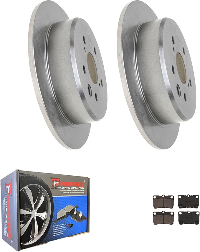 JIN & R Rear QUALITY Brake Rotors and Ceramic Pads Kit For Lexus IS250 2006 2007 2008 2009|31447 D1113