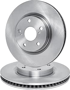 JIN & R Front Brake Rotors Black Pair of 2 Driver and Passenger Side Replacement for Toyota Solara 1992-2006 Camry 1995-2004 Avalon 1998-2003 Sienna 1992-2001 Lexus ES300 PR41052LR