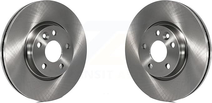 JIN & R Front Disc Brake Rotors Pair Replacement For Volvo S60 Land Rover Range Evoque XC70 S80 V60 V70 K8-100489