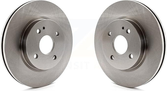 JIN & R Front Disc Brake Rotors Pair Replacement For 2011-2014 Mazda 2 K8-100507