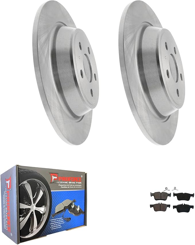 JIN & R Rear QUALITY Brake Rotors and Ceramic Pads Kit For Lincoln Nautilus 2019 2020|682151 D1665
