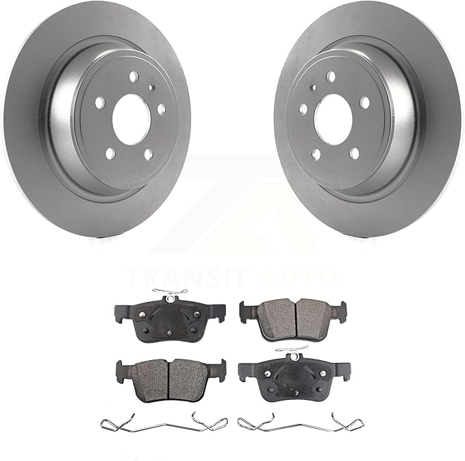JIN & R REAR Brake Rotors And Ceramic Pads Kit for Subaru Forester 2014 2015 2016 2017 2018 (2.5L H4) | P31605G & D1114