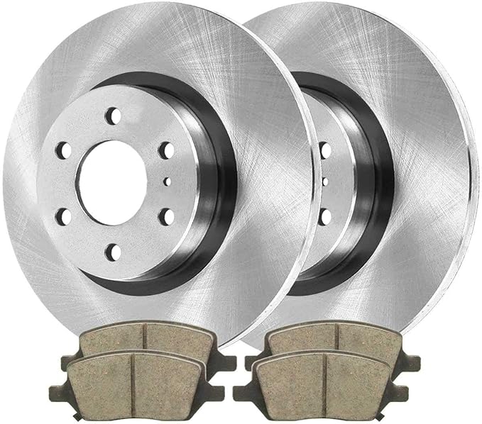 JIN & R Rear Brake Kit Rotors and Ceramic Pads Pair of 2 Driver and Passenger Side Replacement for Saturn Relay Pontiac Montana 2006-2009 Chevrolet Uplander 2006-2007 Buick Terraza CBO651211093CUP