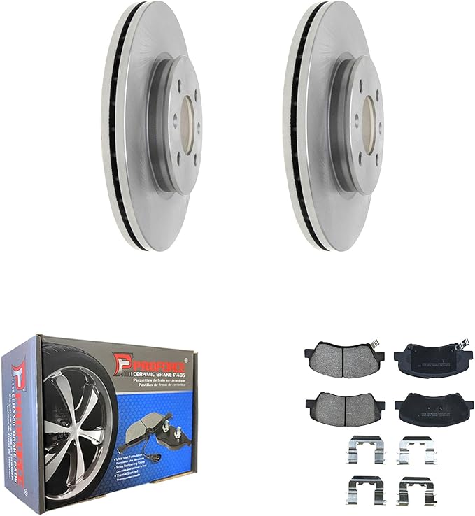 JIN & R Front QUALITY Brake Rotors and Ceramic Pads Kit For Hyundai Accent 2012 2013 2014 2015 2016 2017|31610 D1593