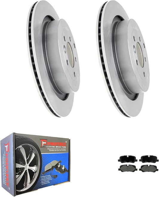 JIN & R  Rear QUALITY Brake Rotors and Ceramic Pads Kit For Land Rover LR4 2010 2011 2012 2013 2014 2015 2016|34272 D1099