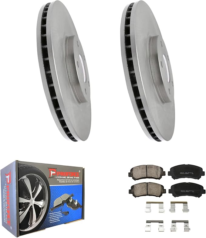 JIN & R Front QUALITY Brake Rotors and Ceramic Pads Kit For Nissan Sentra 2007 2008 2009 2010 2011 2012|SE-R Spec V 2.5L L4|31513 D1338