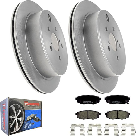 JIN & R REAR] Quality Brake Rotors And Ceramic Pads Kit for Subaru BRZ 2013 2014 2015 2016 (Vented Rotors) | P31555S & D1124