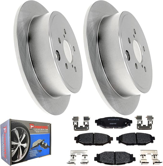 JIN & R  Quality Brake Rotors And Ceramic Pads Kit for Subaru Forester 2009 2010 2011 2012 2013 (All Trims and Engines) | P31509S & D1114
