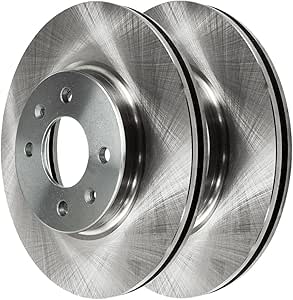JIN & R Front Brake Rotors Pair of 2 Driver and Passenger Side Replacement for 2006-2011 Hyundai Accent 2006-2011 Kia Rio 2006-2011 Kia Rio 5 1.6L FWD R41434PR
