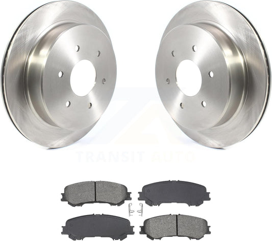 JIN & R Auto Rear Disc Brake Rotors And Semi-Metallic Pads Kit Replacement For 2017-2023 Nissan TITAN K8S-104034